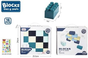 Σετ κατασκευών DIY με τουβλάκια - 16τεμ - 6681-8