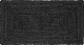vidaXL Χαλί Περιοχής Σκούρο Γκρι 100 x 200 cm Γιούτα
