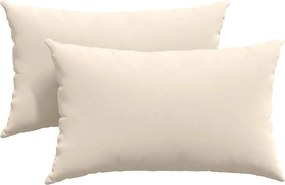 vidaXL Μαξιλάρι Καναπέ 2 pcs Μπεζ 50 x 30 cm ύφασμα