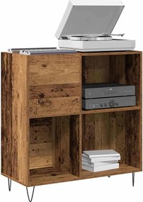 vidaXL Ντουλάπι δίσκων βινυλίου με ράφι artisan δρυς 85 x 38 x 89 εκ.