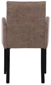 Καρέκλα LIZETTE  Ύφασμα Nubuck Καφέ 55x58x85Υ εκ. 55x58x85 εκ.