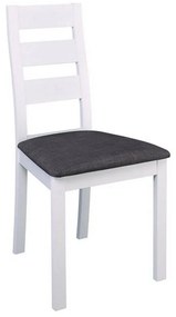 Καρέκλα Miller White/Grey Ε782,2 45x52x97cm Σετ 2τμχ Wood, Fabric