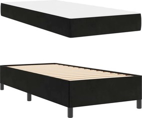 vidaXL Σκελετός Κρεβατιού με στρώμα Μαύρο 100 x 200 cm ύφασμα