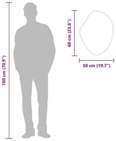 vidaXL Καθρέφτης Τοίχου Χρυσός 60x50 εκ.