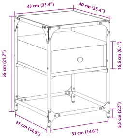 ΚΟΜΟΔΙΝΟ ΓΚΡΙ SONOMA 40X40X55 ΕΚ. ΑΠΟ ΕΠΕΞΕΡΓΑΣΜΕΝΟ ΞΥΛΟ 846080