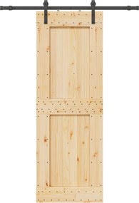 vidaXL Συρόμενη Πόρτα NARVIK 85 x 210 εκ (152,5 εκ) Φυσικό και Μαύρο