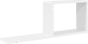 vidaXL Κρεμαστά ράφια 2 pcs Λευκό 80 x 15 x 30 εκ Επεξεργασμένο Ξύλο