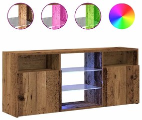 vidaXL Έπιπλο Τηλεόρασης LED Όψη Παλαιού Ξύλου 120x30x50 εκ.Επεξ. Ξύλο