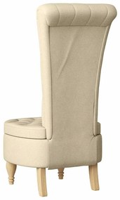 vidaXL Καναπέ με κουβέρτα Κρεμ 56,5 x 70 x 110 εκ ύφασμα