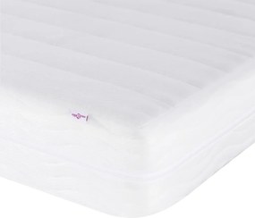 vidaXL Κρεβάτι με Στρώμα Dover Μαύρο 200x200 εκ. Υφασμάτινο