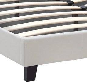 Κρεβάτι Sissy Megapap από τεχνόδερμα χρώμα λευκό 160x200εκ.