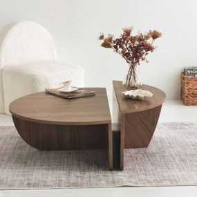 Τραπεζάκι Σαλονιού Καρυδί MEVAL 90x60x30