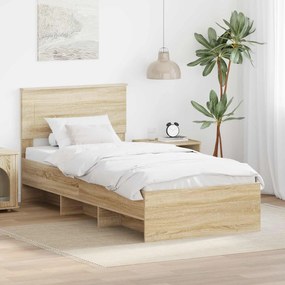 vidaXL Σκελετός Κρεβατιού Δρύς Sonoma 80 x 200 cm Επεξεργασμένο ξύλο