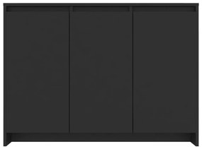 Μπουφές Μαύρος 102 x 33 x 75 εκ. από Μοριοσανίδα - Μαύρο
