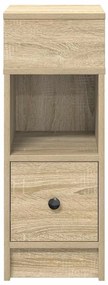vidaXL Κομοδίνα 2 τεμάχια με συρτάρι Sonoma Δρυς 25x31x66 εκ.