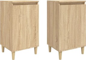 vidaXL Κομοδίνα 2 τεμ. Sonoma Δρυς 40x35x70 εκ. από Επεξεργασμένο Ξύλο