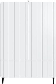 vidaXL Πλαϊνό γραφείο Λευκό 66 x 34,5 x 97 εκ. Επεξεργασμένο Ξύλο