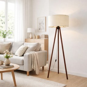 Φωτιστικό Δαπέδου Λευκό / Καφέ AYD 38x38x140