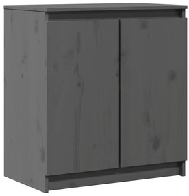 vidaXL Βοηθητικό Ντουλάπι Γκρι 60 x 36 x 65 εκ. από Μασίφ Ξύλο Πεύκου