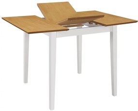 vidaXL Τραπεζαρία Επεκτεινόμενη Λευκή (80-120) x 80 x 74 εκ. από MDF