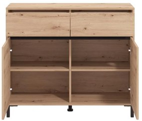 Μπουφές - Κομότα MARRON 106 2K2F2V Artisan oak - Μαύρο 106x40x90εκ. 106x40x90 εκ.