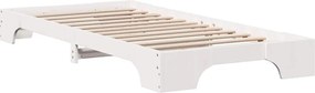 vidaXL Σκελετός Κρεβατιού Λευκό 80 x 200 cm Στερεά ξυλεία πεύκου