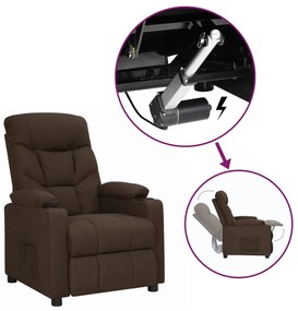 vidaXL Πολυθρόνα με Ανύψωση Σκούρο Καφέ Υφασμάτινη