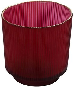 Διακοσμητικό Βάζο Mystery DAC1821 15x15x14cm Bordo-Gold Espiel Glass