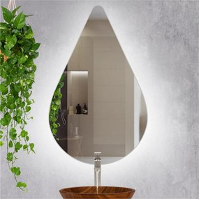 Stewehome Καθρέπτης Μπάνιου LED σε Σχήμα Σταγόνας λευκό 52x852 cm