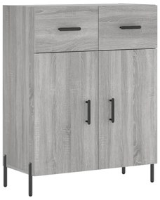 vidaXL Ντουλάπι Γκρι Sonoma 69,5 x 34 x 180 εκ. Επεξεργασμένο Ξύλο