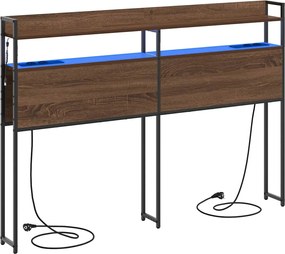 vidaXL Κεφαλάρι Αποθήκης με ράφι Καφέ δρυς 98 cm Επεξεργασμένο ξύλο