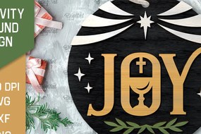 Intra απο ξύλο plywood 3mm-4mm πάχος Σχέδιο κοπής με λέιζερ τρισδιάστατο στρογγυλό σημάδι της Γέννησης Δίασταση 30x20 cm INTRAFABR-107030252