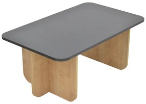 Τραπέζι Beca pakoworld σε oak-μαύρο απόχρωση 100x60x42εκ