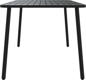 vidaXL Τραπέζι Κήπου Ανθρακί 165x80x71 εκ. Ατσάλινο