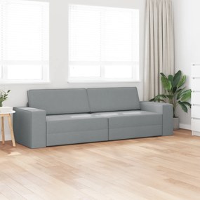 vidaXL Καναπές Κρεβάτι 2 σε 1 Ανοιχτό Γκρι 245x150x60.5 εκ. Ύφασμα