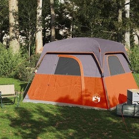 vidaXL Σκηνή Κάμπινγκ 4 Ατόμων Αδιάβροχη Πορτοκαλί