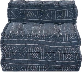 vidaXL Μοδάτος Καναπές Patchwork Εκτύπωση Ινδigo 70 x 70 x 56 εκ