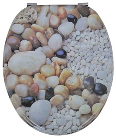 Κάλυμμα Λεκάνης Σχέδιο Βότσαλα με Καπάκι από MDF