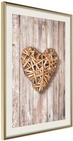 Αφίσα - Wicker Love - 30x45 - Χρυσό - Με πασπαρτού