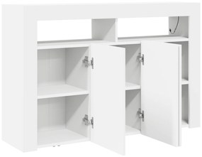 vidaXL Λευκός Μπουφές Λευκός Τεχνητό ξύλο 116 x 30 x 75 εκ Μοντέρνος