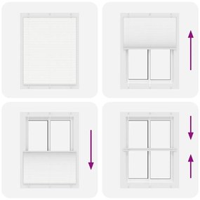 vidaXL Πλισέ περσίδα Λευκό 110x150 cm Πλάτος υφάσματος 109,4 cm