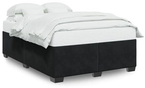 Σκελετός Κρεβατιού Χωρίς Στρώμα Μαύρο 140x190 εκ. Βελούδινο