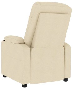 vidaXL Πολυθρόνα Μασάζ Κρεμ Υφασμάτινη