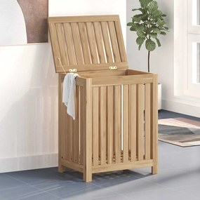 vidaXL Καλάθι Άπλυτων 50x35x60 εκ. από Μασίφ Ξύλο Teak