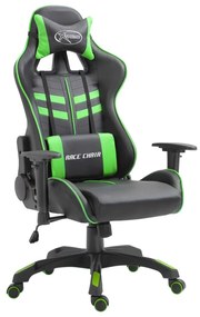 vidaXL Καρέκλα Gaming Πράσινη από Συνθετικό Δέρμα