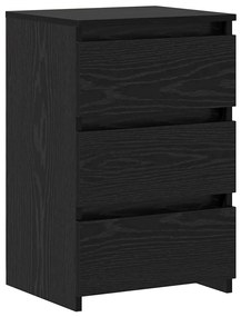 vidaXL Κομοδίνο 2 pcs Μαύρη δρυς 40 x 35 x 62.5 εκ. Επεξεργασμένο ξύλο