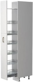 Επιδαπέδιο ντουλάπι ψηλό Tahoma K23-30-1KZ-Λευκό - Λευκό ματ