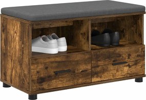 vidaXL Παγκάκι Χαλωρίου Καπνιστή Δρυς 80 x 38 x 46 εκ