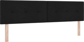 vidaXL Κρεβάτι box spring με στρώμα Μαύρο 180 x 200 cm Ύφασμα