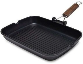 Τηγάνι - Γκριλιέρα Αντικολλητική Easy Grill OZ47000435 35x25cm Brown-Black Olympia Zanetti 35cm Aluminium